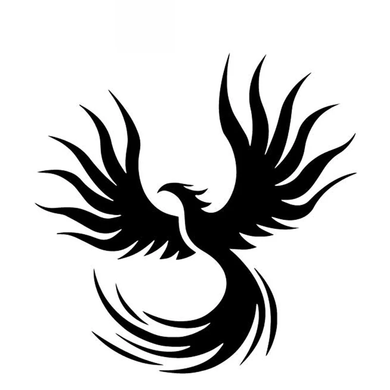 

Mythical Phoenix High Quality Fashion Car Decoration Sticker Pvc Personality Waterproof Auto Window Decal Black/White, 16cm*16cm