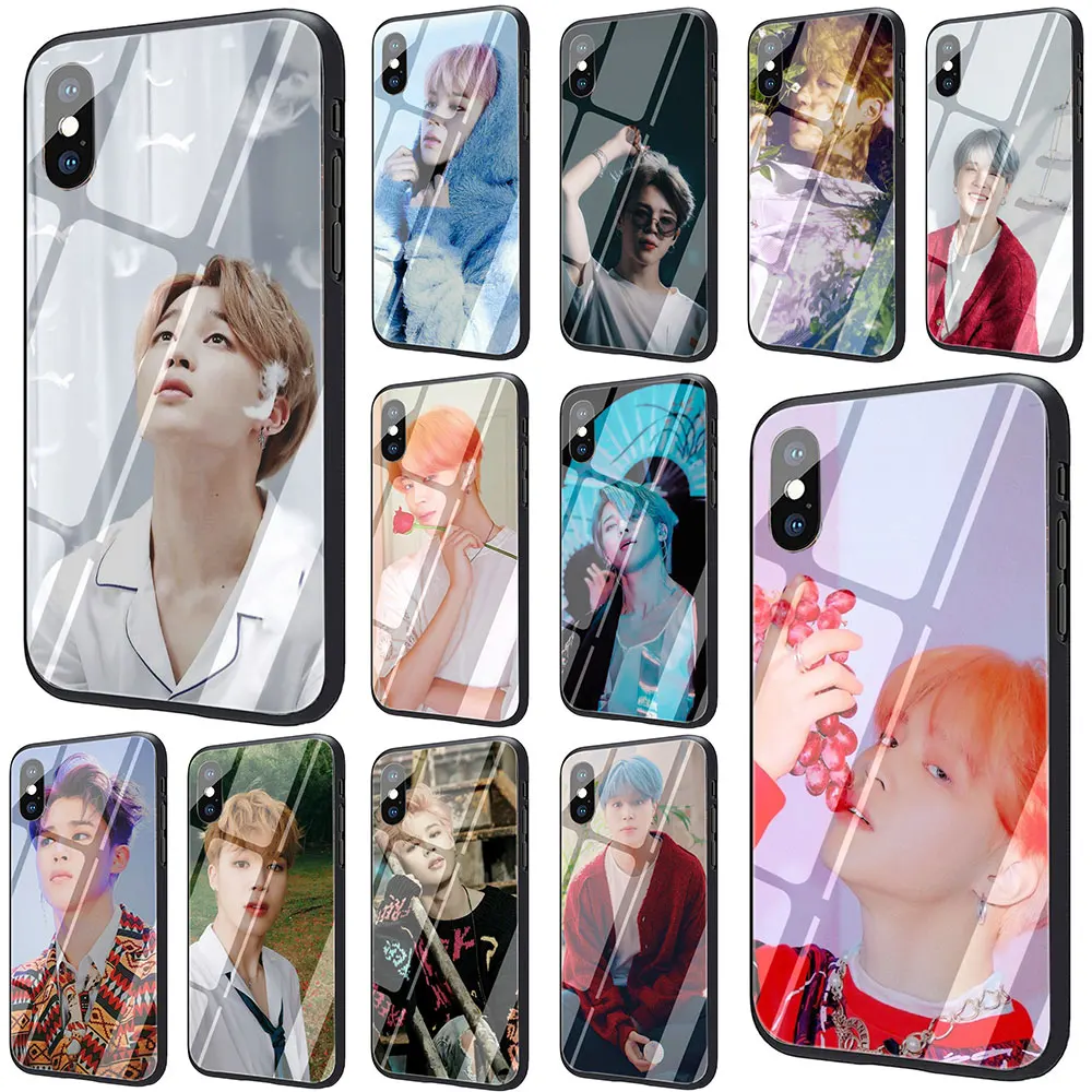 Jimin красивый чехол для телефона из закаленного стекла iPhone SE 2020 11 Pro 6 6S Plus 7 8 X XS XR Max |
