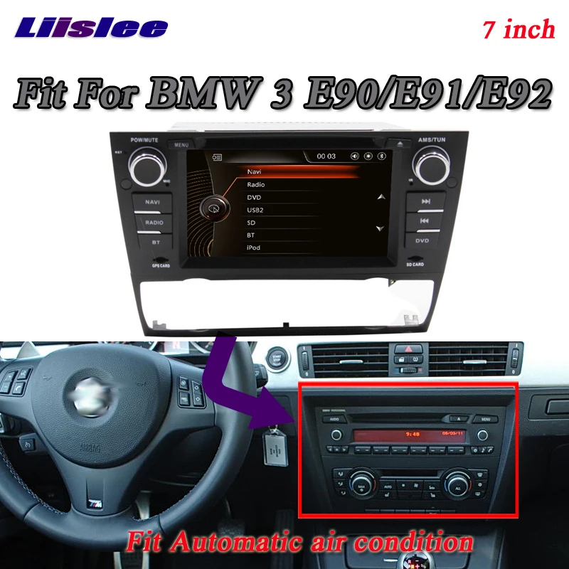 Liislee для BMW 3 E90/E91/E92 стерео радио 3G BT Canbus DVD плеер GPS навигация по карте 1080P HD экранная