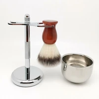 teyo synthetic shaving brush set include shaving cup stand and brush perfect for shave cream safety razor