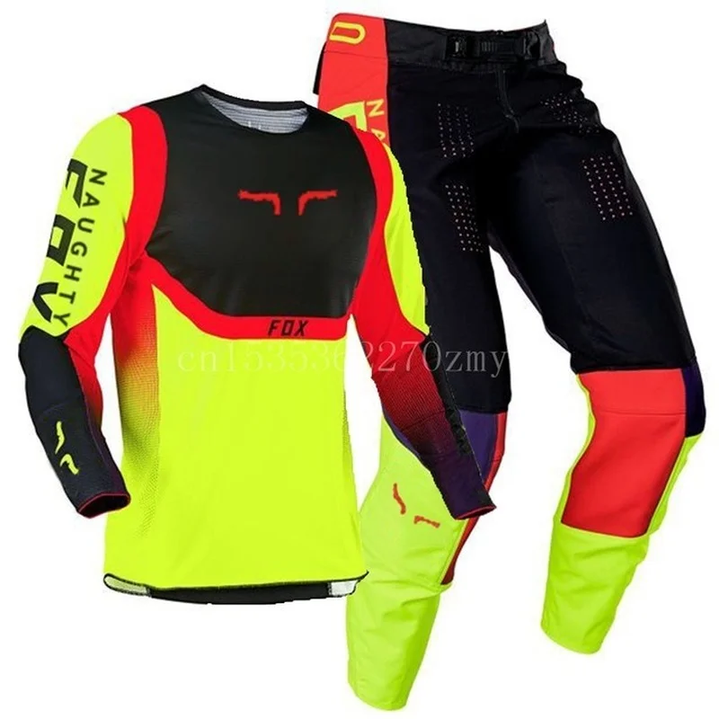 

NEW 12Colors Motocross Gear Set For NOIZ FOX 180 Moto MX Jersey And Pants Top Dirt Bike Downhill Jersey Sets ATV Motorcycle Suit