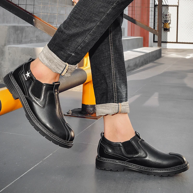Men Loafers Leather Casual Shoes Men Moccasin Footwear Flat Peas Shoes Driving Boat Shoes Male Classical Summer%09825