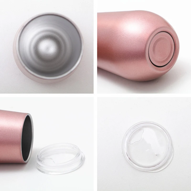 

8 Packs Stemless Champagne Flutes Wine Tumbler, 6 OZ Double-Insulated Wine Tumbler with Lids Unbreakable Cocktail Cups