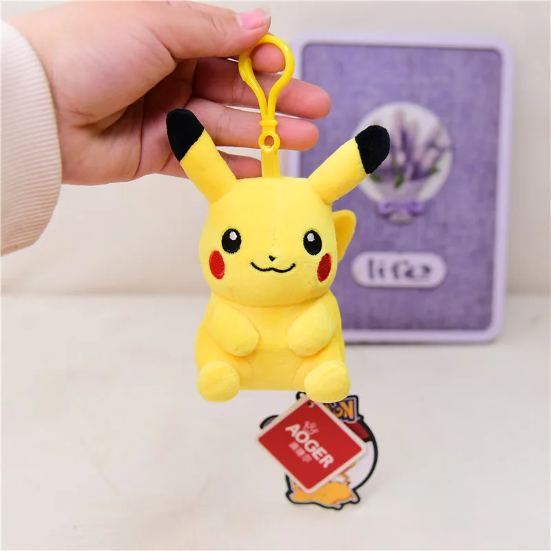 

Kawaii Genuine Pokmon Anime Series Pikachu Pikachu Smile Laugh Emoji Plush Toys Ornaments Guajian Boys Girls Gifts