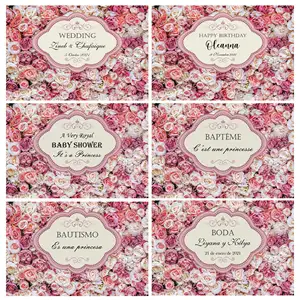 Фотофон NeoBack с изображением розовых роз, цветочный фон для вечеринки, дня рождения, декор для невесты, Свадебный баннер, свадебная церемония