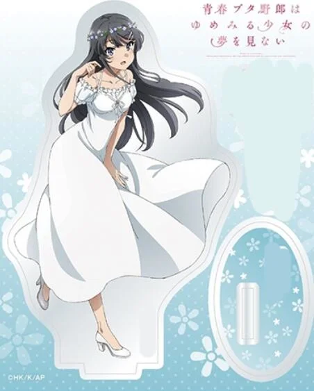 

Аниме Seishun Buta Yarou Wa Bunny Girl Senpai no Yume Sakurajima Mai фигурка на акриловой подставке модель пластина декор свадебное платье серия