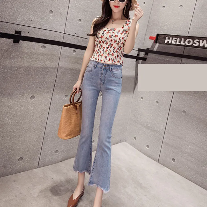 Женские джинсы Новинка весна-осень 2019 свободные тонкие большого размера широкие