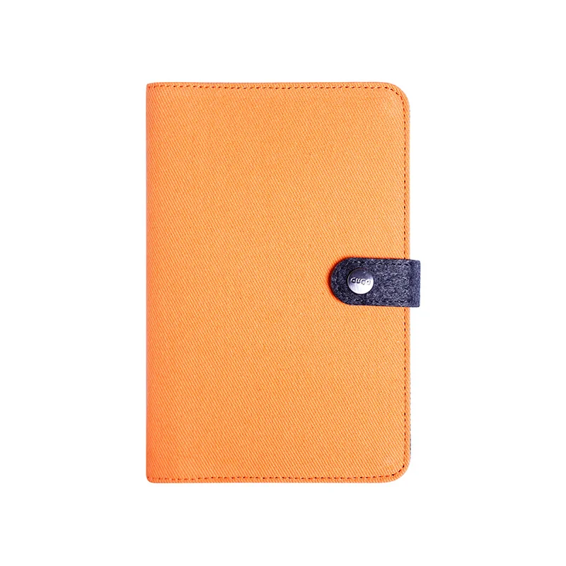 A Orange Black Cotton cloth covered A5 notebook pure colored botebook school used note book office school supplies pocketbook - Цвет: A Orange Black