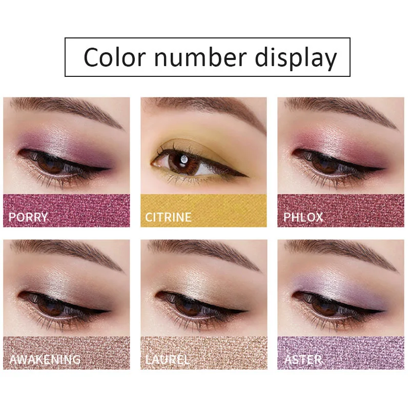 15 цветов Сияющие тени для век палитра матовые водонепроницаемые против