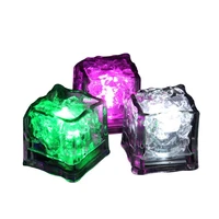 3pcs led light ice cubes luminous night lamp party bar wine glass wedding cup decoration event party supplies