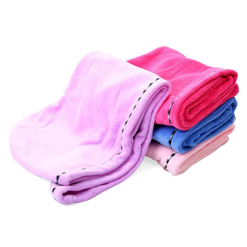 2Pcs Hair Quick Drying Towel Microfiber Wrapped Shower Bathing Cap with Button Douchemuts Czepek Suihkutulppa UYT Shop |
