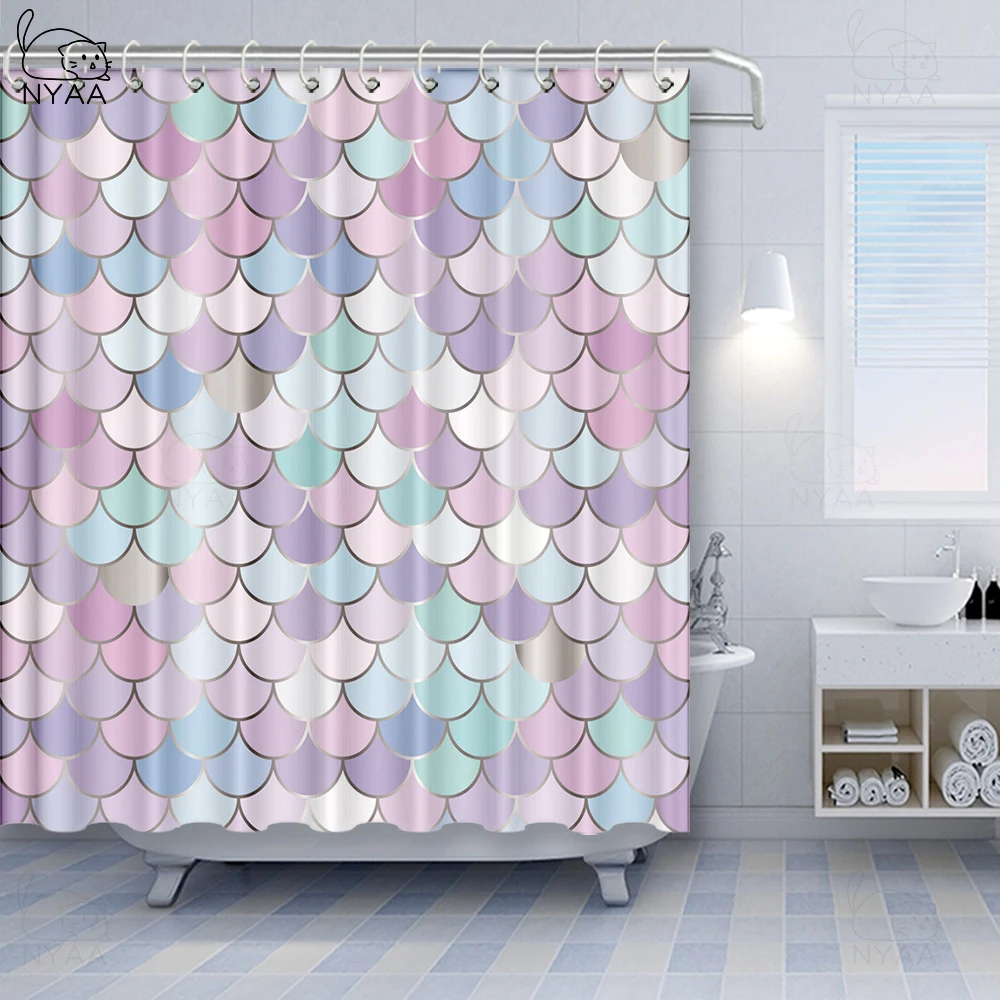 Занавеска для душа Vixm в форме листьев с геометрическим рисунком | Дом и сад