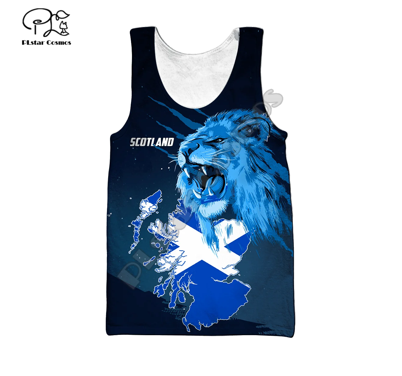 Мужская повседневная майка без рукавов с 3D-принтом и эмблемой Шотландии - купить