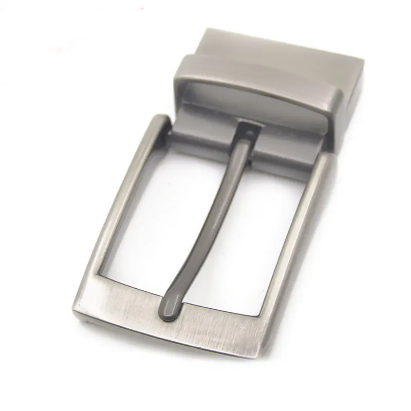 1PC 35mm Metal Men Belt Buckle Clip Rotatable Bottom Single Pin Half DIY Replacement Gray Silver Craft Strap |