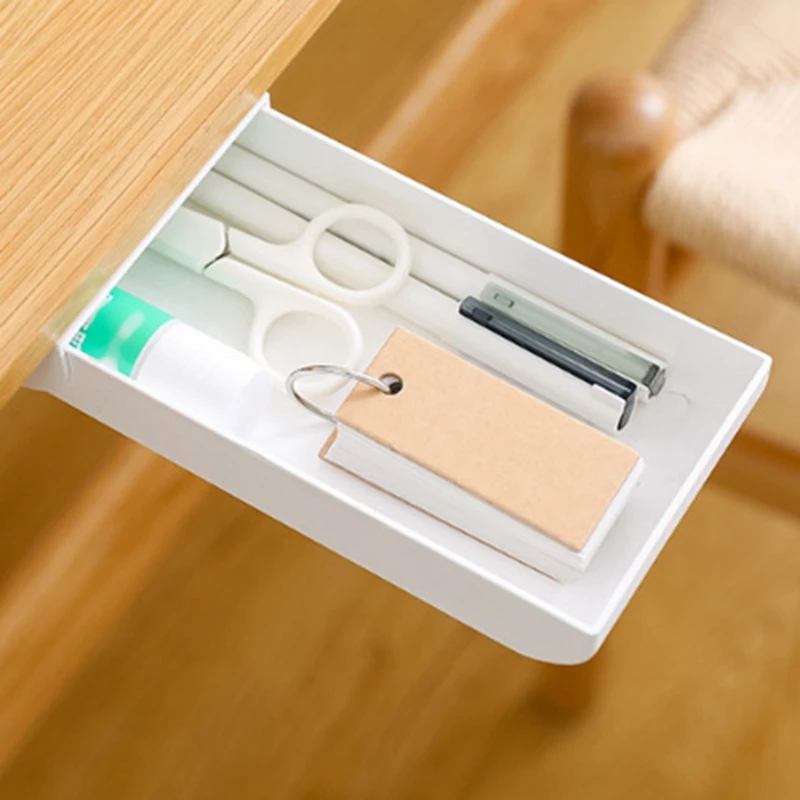 

3 Pieces of Small Creative Drawer Storage Box Desk Desk Pen Box Does Not Take Up Space Student Stationery Storage Box