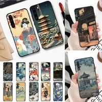 fhnblj ukiyo e japanese style art phone case for huawei p30 plus p8 lite p9 lite back coque for psmart p20 pro p10 lite