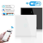 Tuya Smart Life APP Wi-Fi умный светильник сенсорный выключатель Смарт настенный выключатель ЕС Стандартный работает с Alexa Amazon Google Home Smart Home