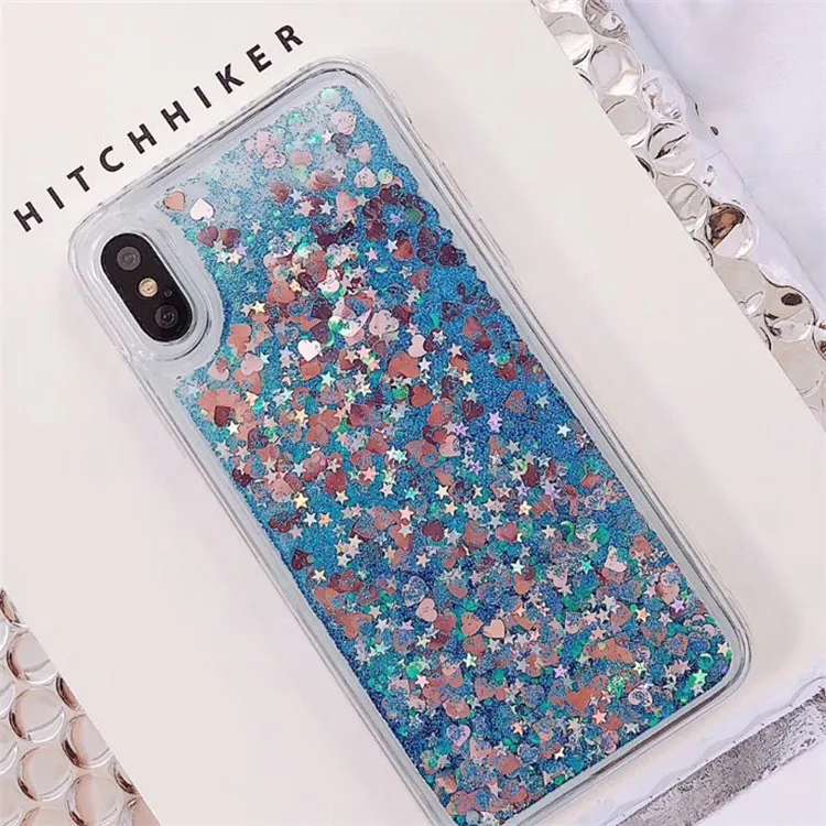 Blue Love Блестящий Жидкий чехол для телефона huawei P8 P9 P10 P20 P30 Plus Lite Pro для mate 8 9 10 20 30 Lite Pro Чехол Love Star милый чехол s - Цвет: Blue Love