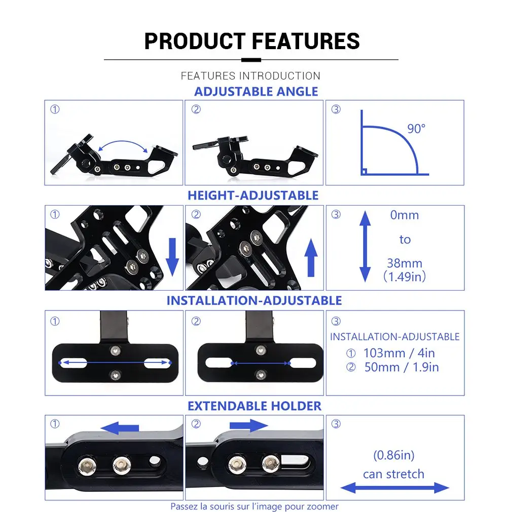 Motorcycle License Plate Fender Eliminator Signal Lights For YAMAHA MT 07 MT07 FZ07 Holder Bracket