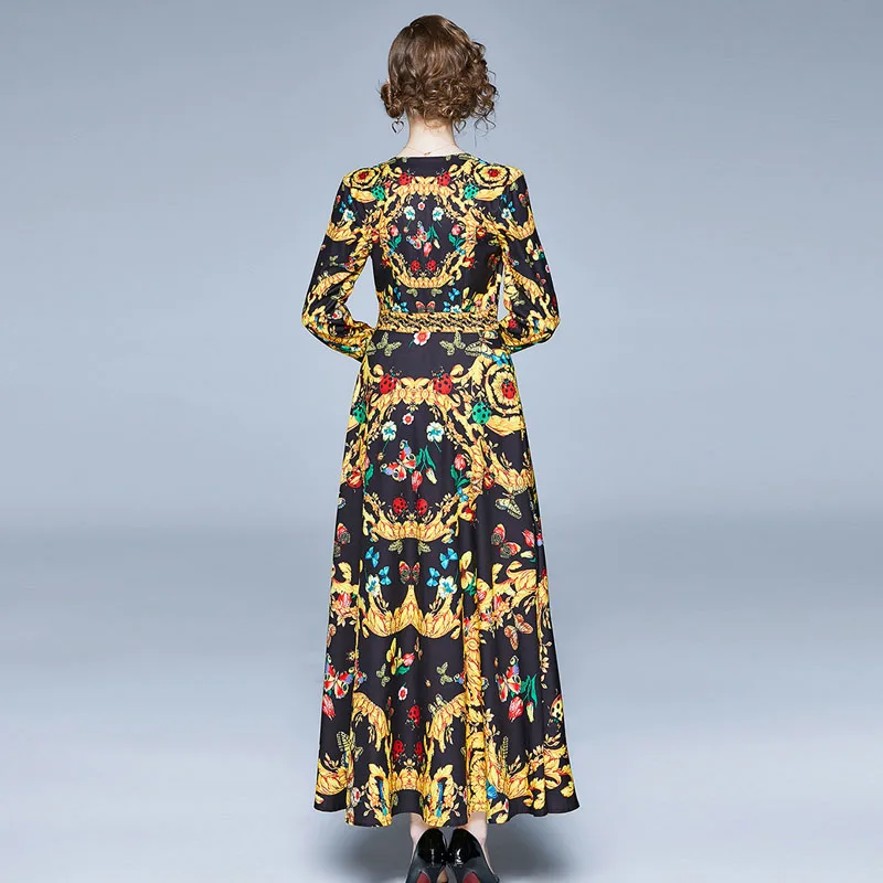 Женское модельное Платье с принтом дворца привлекательное винтажное платье