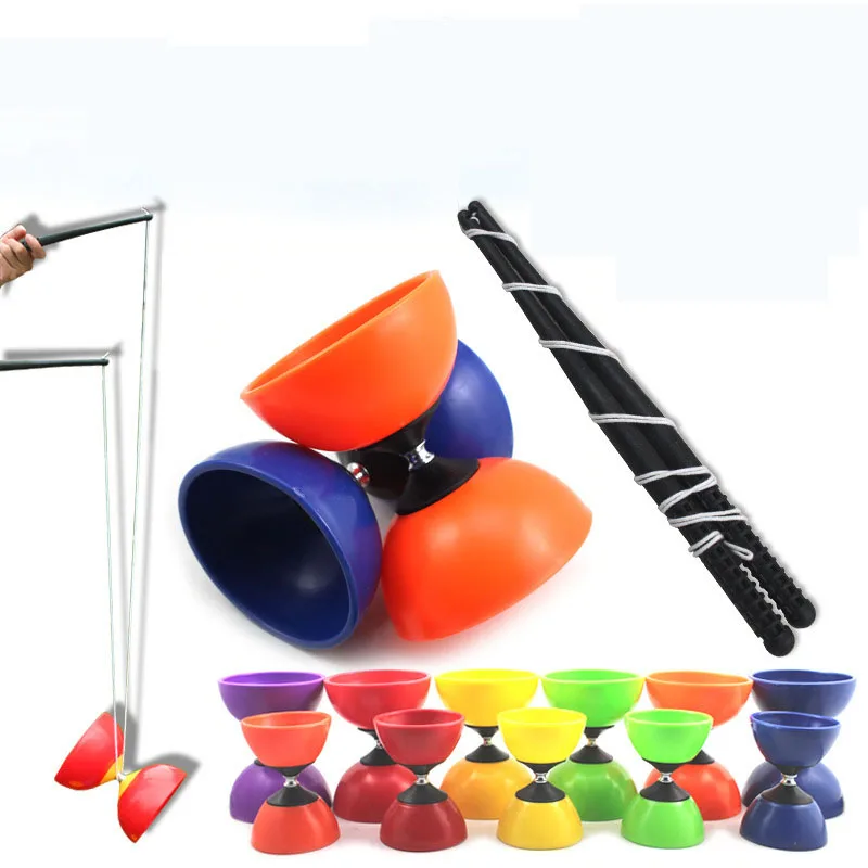 

Diabolo Large Leather Bowl Diabolo Double-headed Diabolo Bearingless Diabolo Practice Beginner To Shake Diabolo Performance Toys