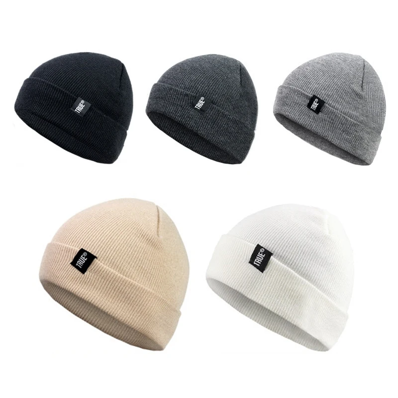 

Winter Men Women Cuffed Beanie Warm Knitting Hat Outdoor Sport Hat Wool Baggy Slouchy Beanie Hat For Snowboard Ski Skate