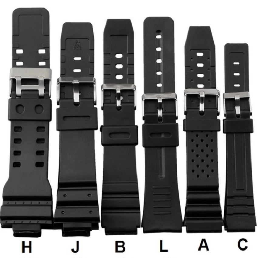 For Casio Electronic Sport Watch Strap 16mm 18mm 20mm 22mm  Rubber Watchband for Casio G Shock Watch Silicone Wristband images - 6