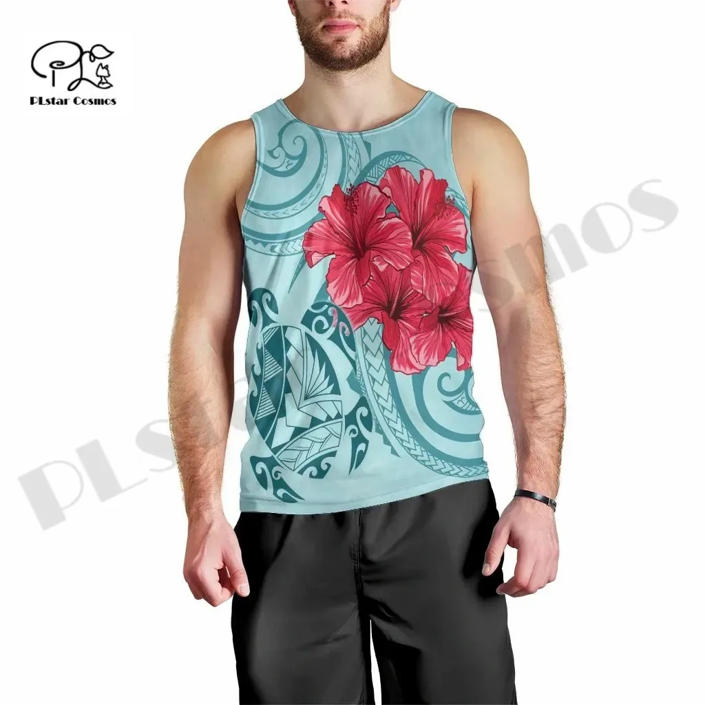 

PLstar Cosmos 3DPrint Newest Tattoo Turtle Hibiscus Tribe Funny Harajuku Streetwear Tank Top Sleeveless Tees Fitness Unisex Q-3