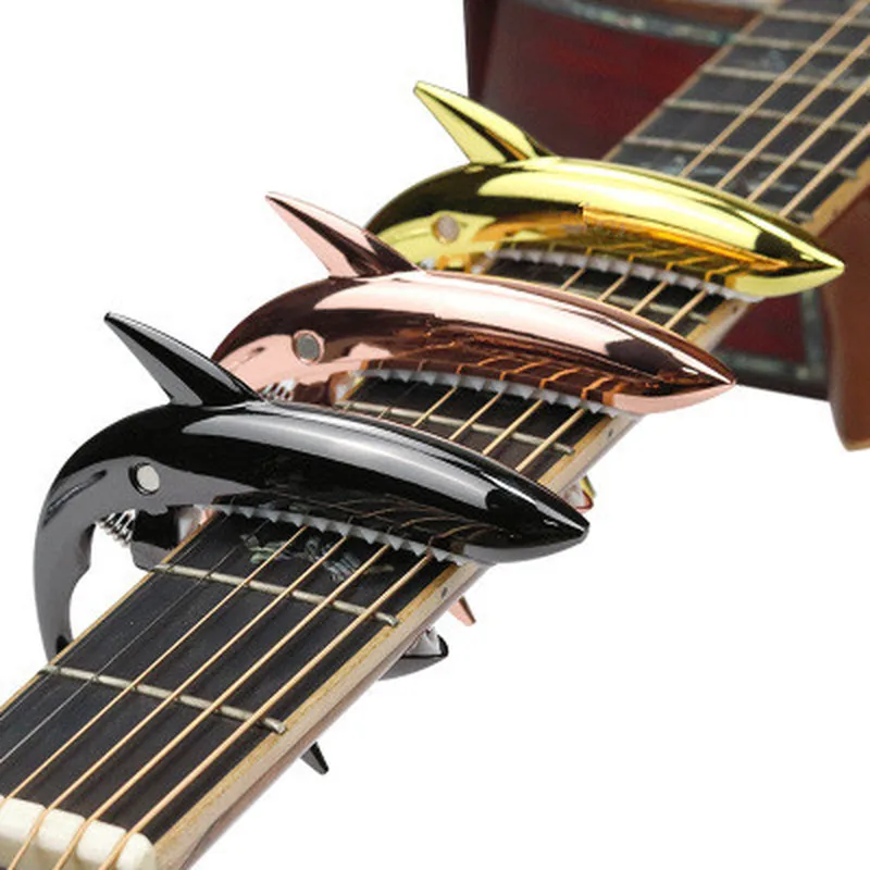 shark gitarre capo zink legierung universal quick change clamp für akustische klassische elektrische guitarra musical instrument zubehör fre