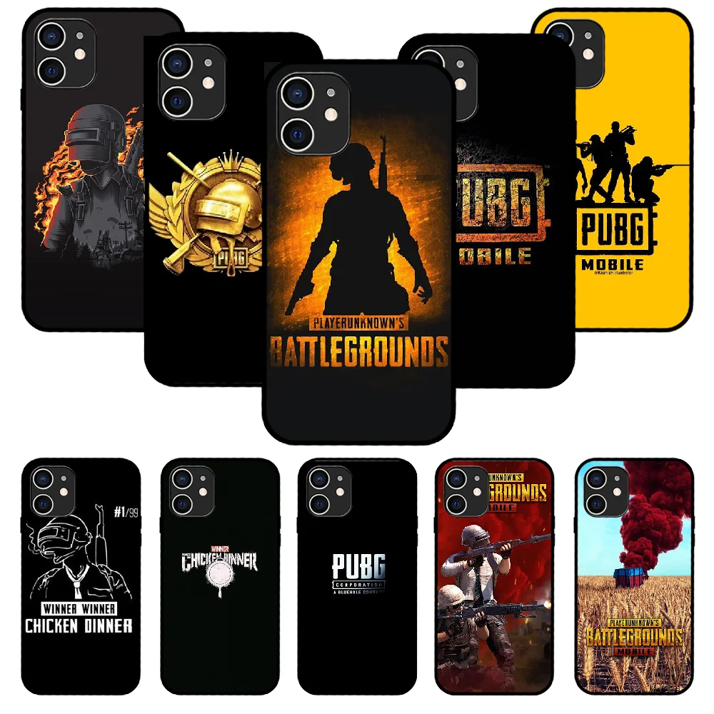 

Pubg DIY Luxury Phone Case for Iphone 13 11 Pro Max 12 Mini XR XS X 8 7 6 6s Plus SE 2020 Soft Silicone TPU Cover Coque Fundas