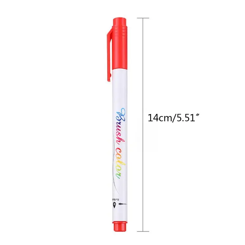 

OOTDTY 12 Fluorescent Colors Calligraphy Marker Brush Pens Large Regular Script Art Drawing Signature Painting School Supplies