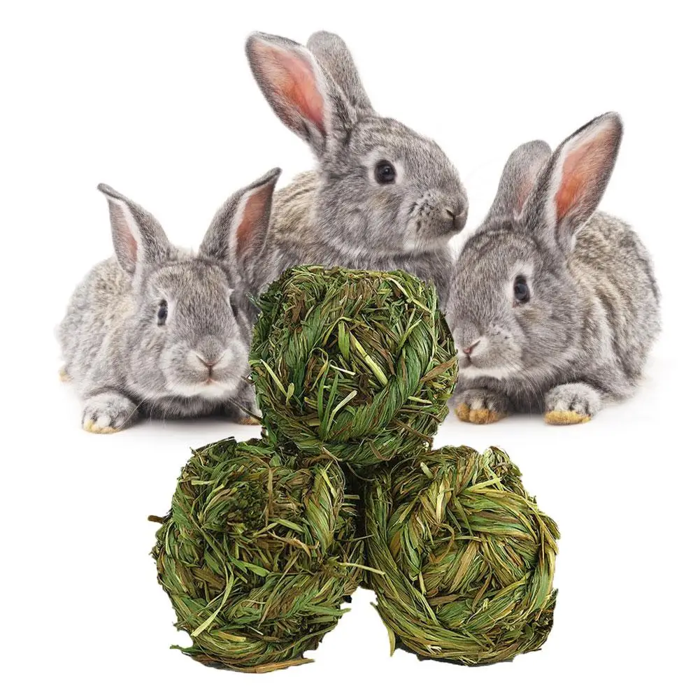 

Timothy Grass Rabbit Chew Ball Grass Grinding Play Chew Toys For Bunny Rabbits Hamster Guinea Pigs Gerbils 1pcs Hamster Chew Toy
