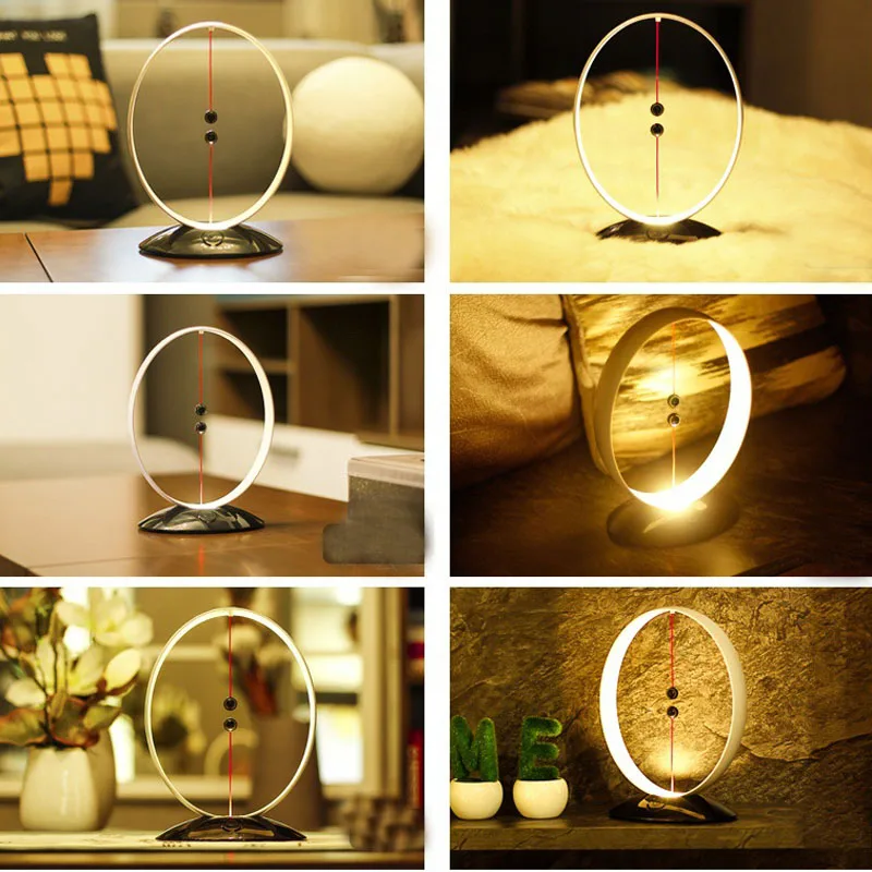 Зарядка через usb на магнитной подвеске баланс светильник Спальня стол ночной