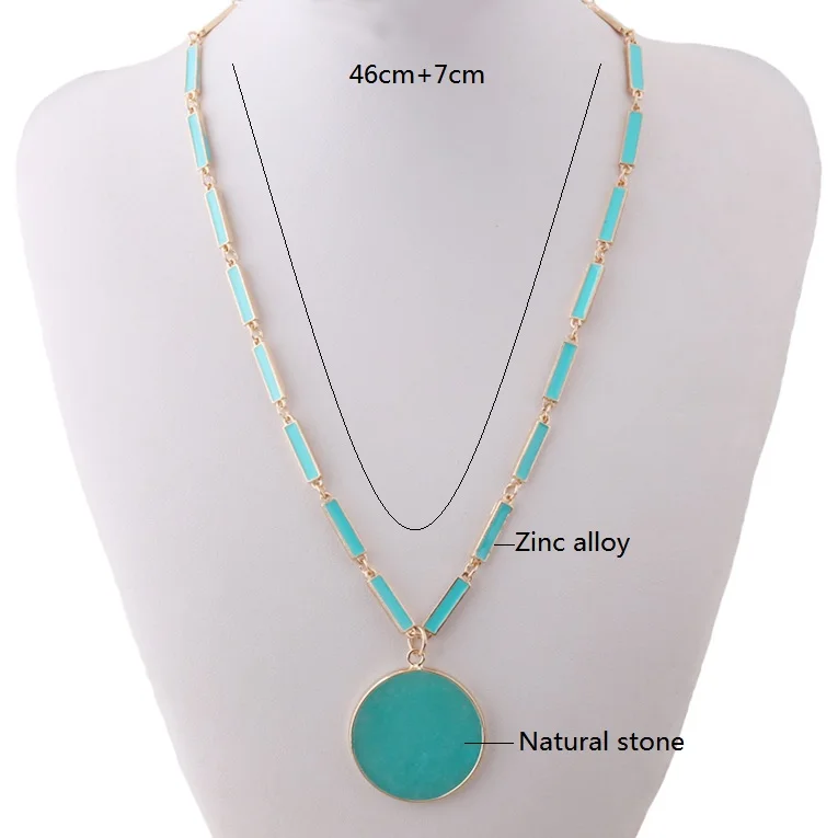NeeFu WoFu Black Onyx Necklace Blue Sea Sediment Gems Stone Crescent Moon Fashion Jewelry Wholesale | Украшения и аксессуары
