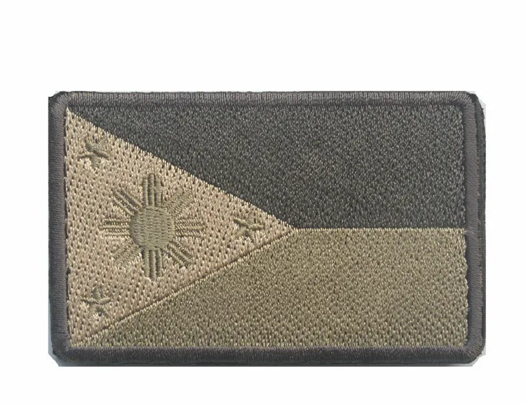 Вышитый Флаг Филиппин нашивки для одежды нарукавник нарукавники эполет значок