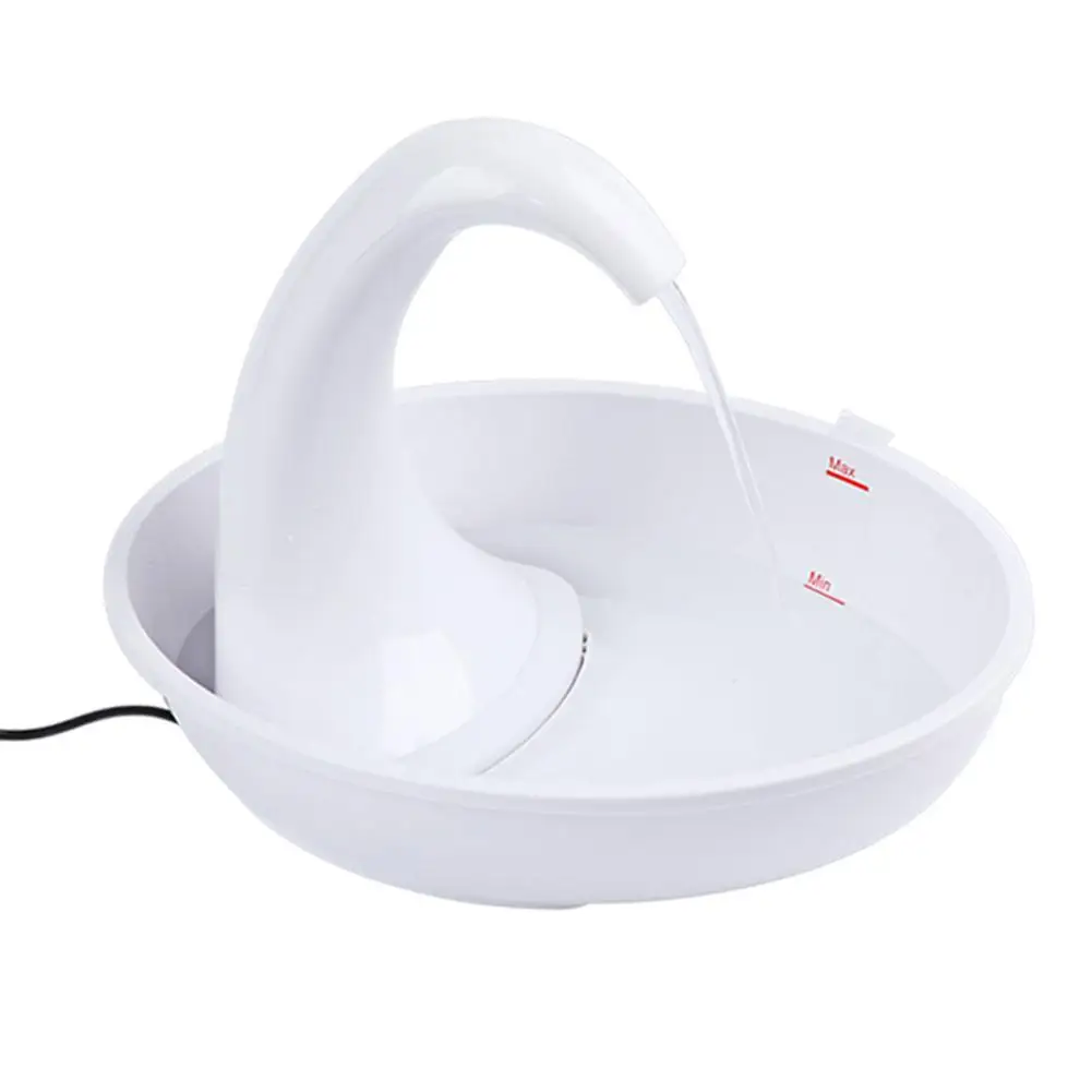 Автоматический питьевой фонтанчик в форме белого лебедя USB зарядка поилка для