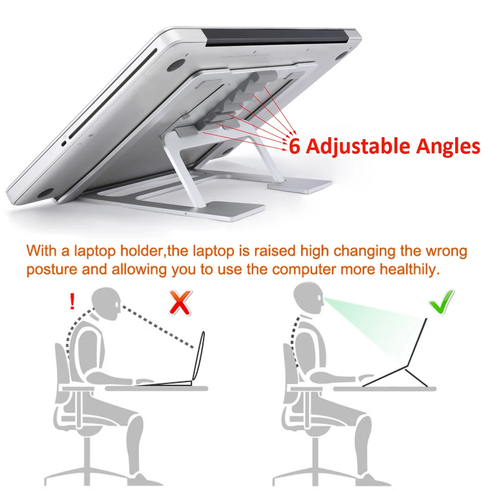 Охлаждающий держатель для ноутбука из алюминиевого сплава регулируемая