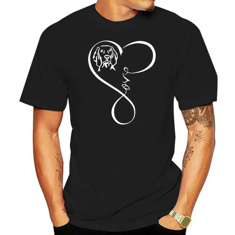 

Make T Shirts Crew Neck Short Sleeve Printed Mens Weimaraner Heartbeat Tee