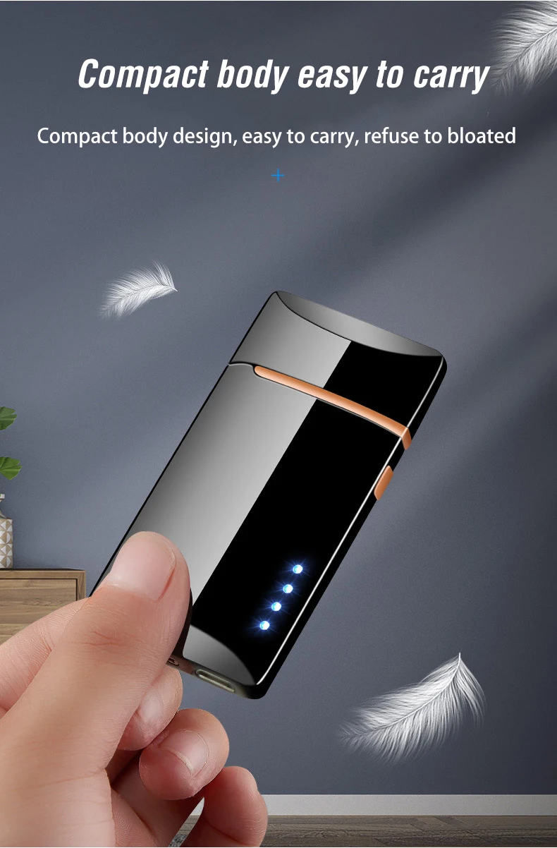 Двойная дуга USB электрическая зажигалка для сигарет ветрозащитный светодиодный плазменный турбо зажигалки перезаряжаемые электронные зажигалки гаджеты для мужчин