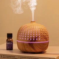 wood grain aroma diffuser humidifier round essential oil diffuser 180ml mute mist maker ultrasonic air atomizer indoor sprayer