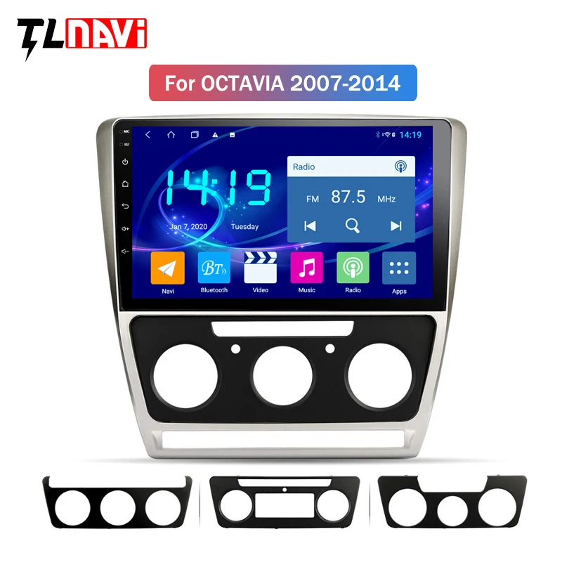Автомагнитола IPS DSP CARPLAY 4 Гб + 64 ГБ 10 1 дюйма Android мультимедийный плеер для Skoda Octavia 2007