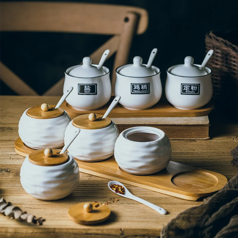 Стекло Rock дизайн сахарница Кухня набор с керамическим покрытием для соли и