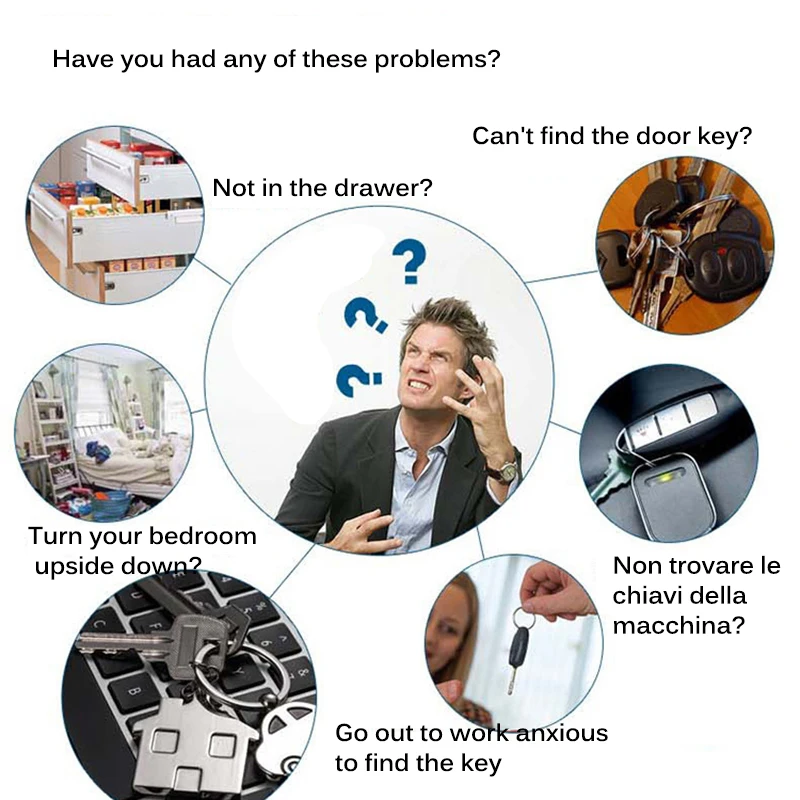 Прочный свисток Key Finder мигающий пищать дистанционного потерянный обнаружитель