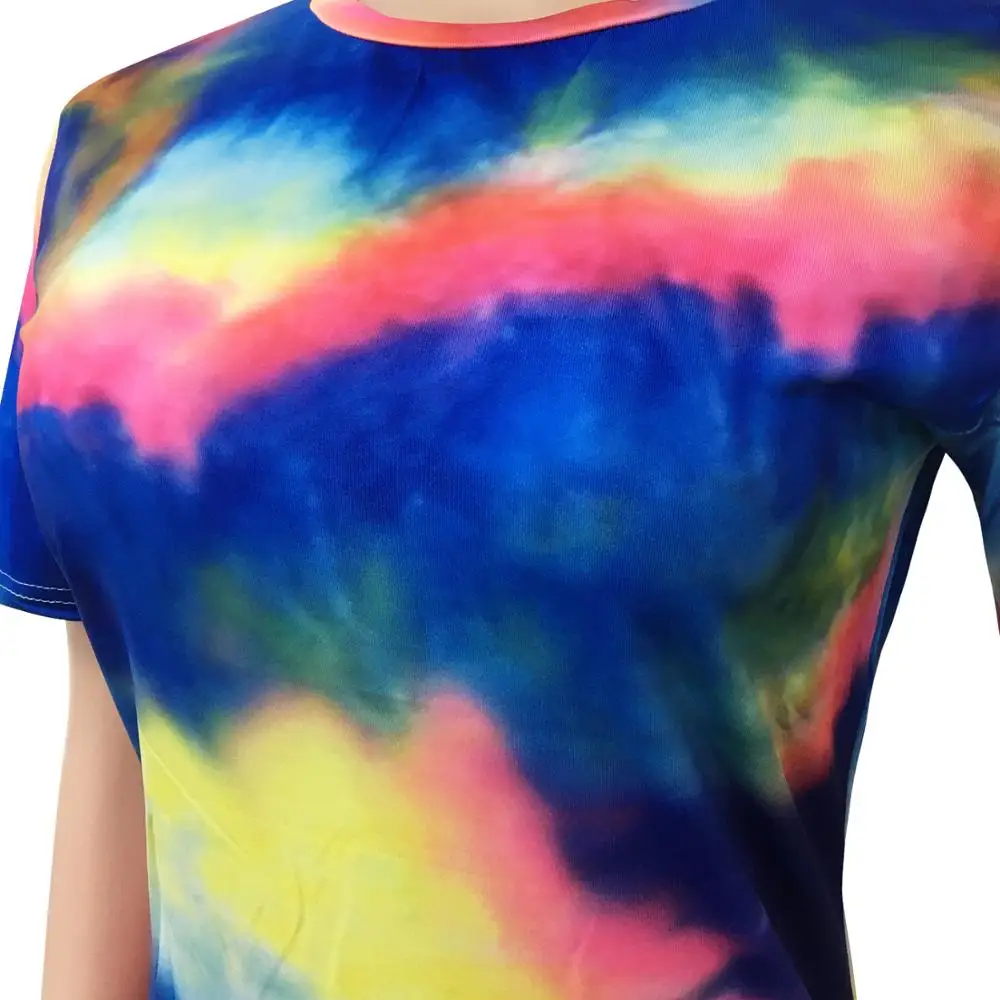 

Tie Dye T Shirts Sets Women 2 Pieces Tracksuit Set Summer Short Sleeve Tee Tops and Shorts Sets Ladies Casual Streetwear Outfit