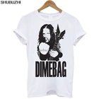 Футболки MAGLIA футболка MAGLIETTA UOMO MUSICA DIMEBAG PANTERA ROCK METAL BIANCA из хлопка с коротким рукавом в китайском стиле sbz1166