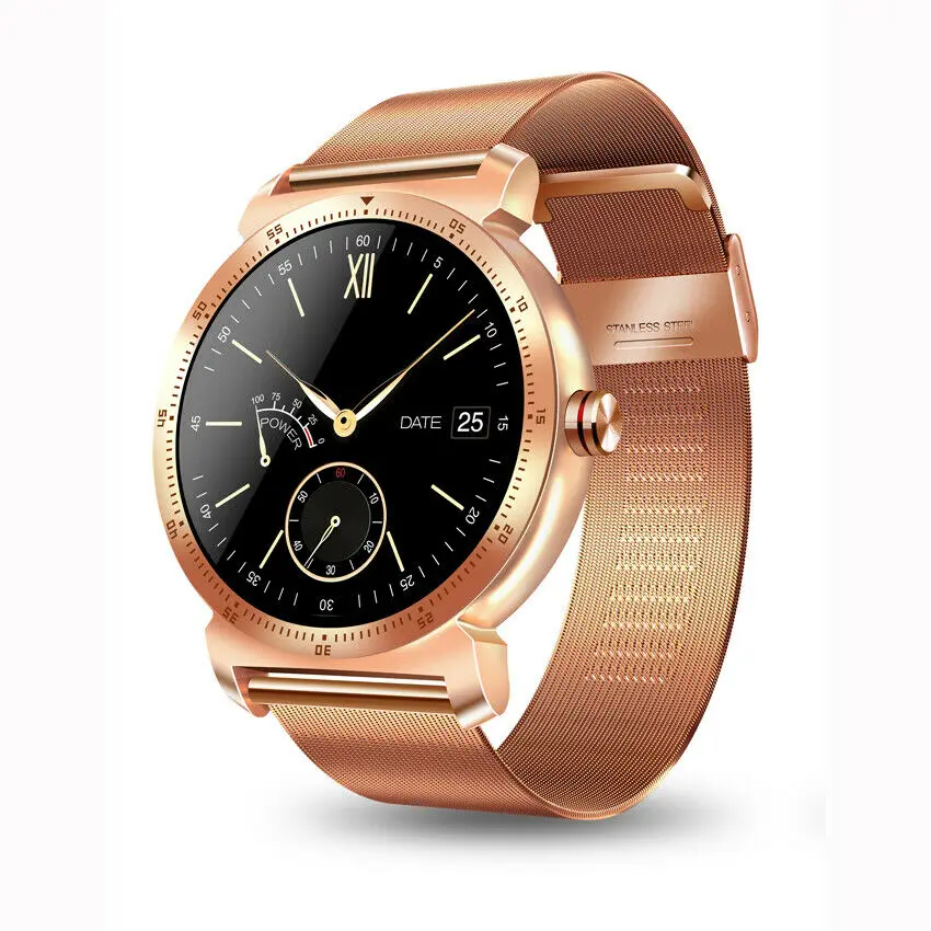 Rese Gold Steel Бизнес-интеллектуальные часы K88H плюс информация по Bluetooth напоминают о частоте сердечных сокращений шаги анализа сна часы спортивные часы - Цвет: Rese Gold Steel