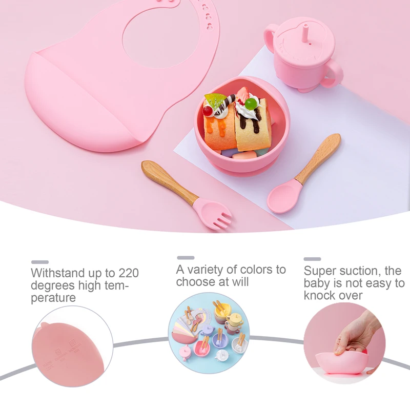 5 шт./1 Набор силиконовая бутылочка для кормления посуда водонепроницаемый ложка