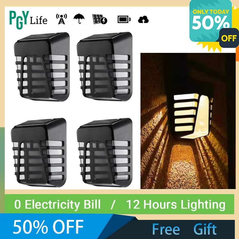 

Outdoor Solar Lights Waterproof Led Garden Lamp Motion Sensor Street Lighting Wall Spotlights House Decoration Home New Year