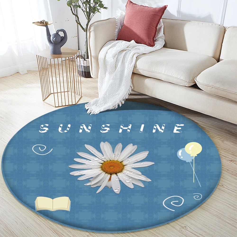 Детский фланелевый ковер современный круглый коврик для гостиной спальни с