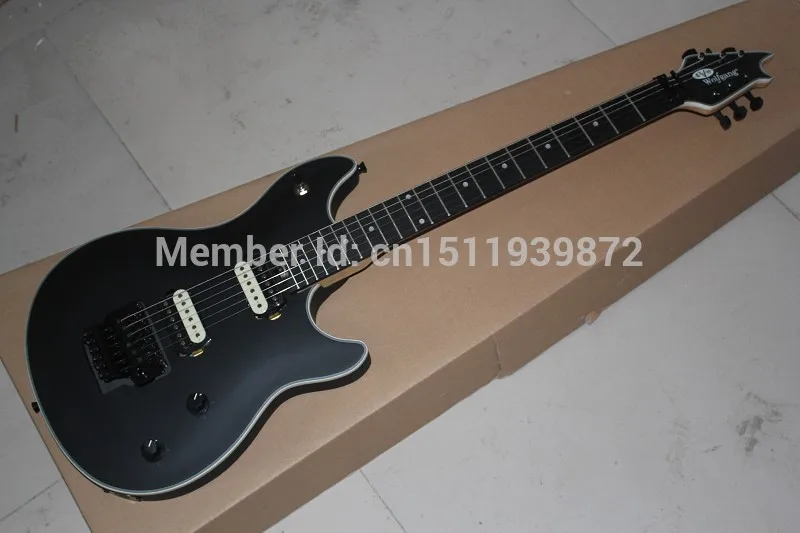 Высокое качество Черный EVH Вольфганг Электрогитара гриф из черного дерева